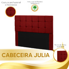 Conjunto Cabeceira Julia + Calçadeira Munique 1 40 Veludo - S