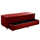 Conjunto Cabeceira Julia + Calçadeira Munique 1 40 Veludo - S