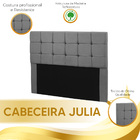 Conjunto Cabeceira Julia + Calçadeira Munique 1 60 Veludo Cin