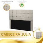 Conjunto Cabeceira Julia + Calçadeira Munique 1 60 Veludo - V