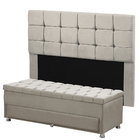 Conjunto Cabeceira Julia + Calçadeira Munique 1 60 Veludo - V