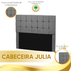 Conjunto Cabeceira Julia + Calçadeira Munique 1 95 Veludo Cin