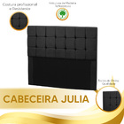Conjunto Cabeceira Julia + Calçadeira Munique 1 95 Veludo Pre