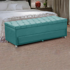 Conjunto Cabeceira Julia + Calçadeira Munique 1 95 Veludo - S