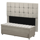 Conjunto Cabeceira Julia + Calçadeira Munique 1 95 Veludo - S