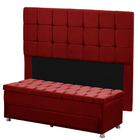 Conjunto Cabeceira Julia + Calçadeira Munique 1 95 Veludo Ver