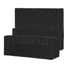 Conjunto Cabeçeira Mais Calçadeira Baú Emma Suede Cores - Ds