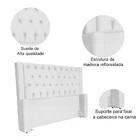 Conjunto Cabeçeira Mais Calçadeira Baú Emma Suede Cores - Ds