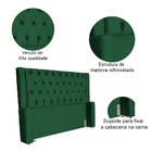 Conjunto Cabeceira Mais Calçadeira Baú Emma Veludo Cores - Ds