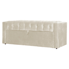 Conjunto Cabeceira Mais Calçadeira Baú Emma Veludo Cores - Ds