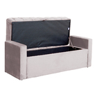 Conjunto Cabeceira Mais Calçadeira Baú Emma Veludo Cores - Ds