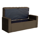 Conjunto Cabeceira Mais Calçadeira Baú Emma Veludo Cores - Ds