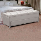 Conjunto Cabeceira Mila + Calçadeira Munique 140cm Veludo Sta