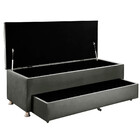 Conjunto Cabeceira Mila + Calçadeira Munique 160cm Veludo Sta