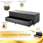 Conjunto Cabeceira Mila + Calçadeira Munique 160cm Veludo Sta
