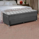 Conjunto Cabeceira Mila + Calçadeira Munique 160cm Veludo Sta