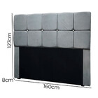 Conjunto Cabeceira Mila + Calçadeira Munique 160cm Veludo Sta