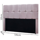 Conjunto Cabeceira Mila + Calçadeira Munique 195cm Veludo Ros