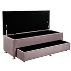 Conjunto Cabeceira Mila + Calçadeira Munique 195cm Veludo Ros