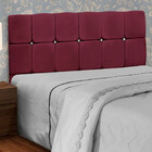 Conjunto Cabeceira Mila + Calçadeira Munique 195cm Veludo Vin