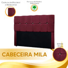 Conjunto Cabeceira Mila + Calçadeira Munique 195cm Veludo Vin