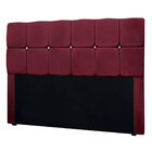 Conjunto Cabeceira Mila + Calçadeira Munique 195cm Veludo Vin