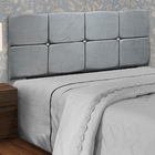 Conjunto Cabeceira Mila + Calçadeira Munique 1 40 Veludo Cinz