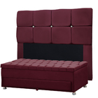 Conjunto Cabeceira Mila + Calçadeira Munique 1 40 Veludo - Sh