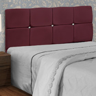 Conjunto Cabeceira Mila + Calçadeira Munique 1 40 Veludo - Sh