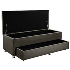 Conjunto Cabeceira Mila + Calçadeira Munique 1 40 Veludo - Sh