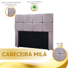 Conjunto Cabeceira Mila + Calçadeira Munique 1 40 Veludo - Vs