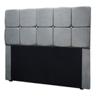 Conjunto Cabeceira Mila + Calçadeira Munique 1 60 Veludo Cinz