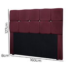 Conjunto Cabeceira Mila + Calçadeira Munique 1 60 Veludo - Vs