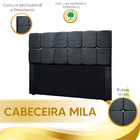 Conjunto Cabeceira Mila + Calçadeira Munique 1 95 Veludo Pret