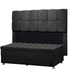 Conjunto Cabeceira Mila + Calçadeira Munique 1 95 Veludo - Sh