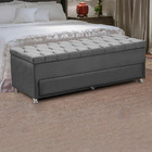 Conjunto Cabeceira Mila + Calçadeira Munique 1 95 Veludo - Sh