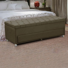 Conjunto Cabeceira Mila + Calçadeira Munique 1 95 Veludo - Sh