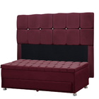 Conjunto Cabeceira Mila + Calçadeira Munique 1 95 Veludo - Sh