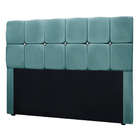 Conjunto Cabeceira Mila + Calçadeira Munique 1 95 Veludo Turq