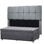 Conjunto Cabeceira Mila + Calçadeira Munique 1 95 Veludo - Vs