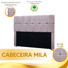 Conjunto Cabeceira Mila + Calçadeira Munique Veludo 140cm Sta