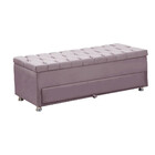 Conjunto Cabeceira Mila + Calçadeira Munique Veludo 140cm Sta