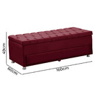 Conjunto Cabeceira Mila + Calçadeira Munique Veludo 160cm Sta