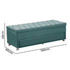 Conjunto Cabeceira Mila + Calçadeira Munique Veludo 160cm Sta