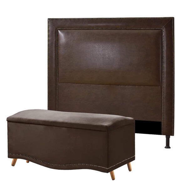 Conjunto Cabeceira New York + Calçadeira Holanda 1,60 Materia