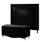 Conjunto Cabeceira New York + Calçadeira Holanda 160cm Materi
