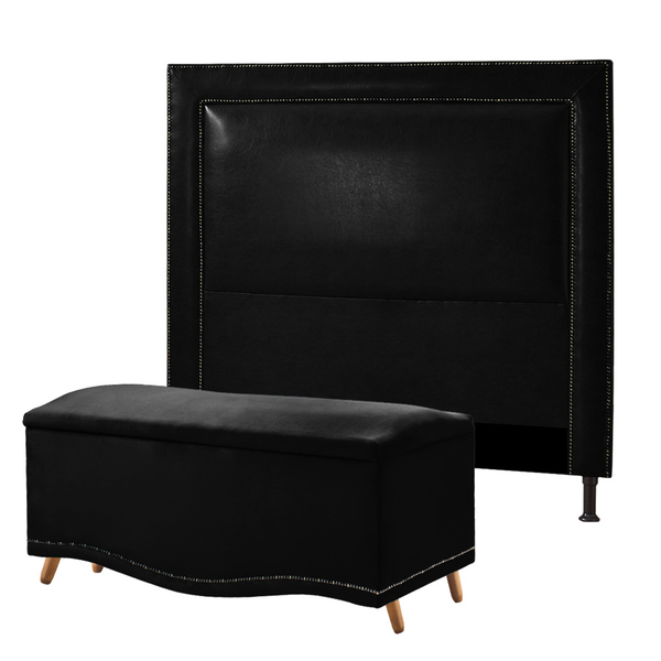 Conjunto Cabeceira New York + Calçadeira Holanda 1 60 Materia