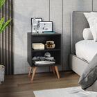 Conjunto Cabeceira Queen 1,60 Bia + Kit 2 Mesas De Cabeceira