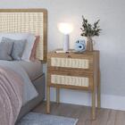 Conjunto Cabeceira Solteiro 90cm E Mesa De Cabeceira 2 Gaveta