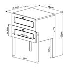 Conjunto Cabeceira Solteiro 90cm E Mesa De Cabeceira 2 Gaveta